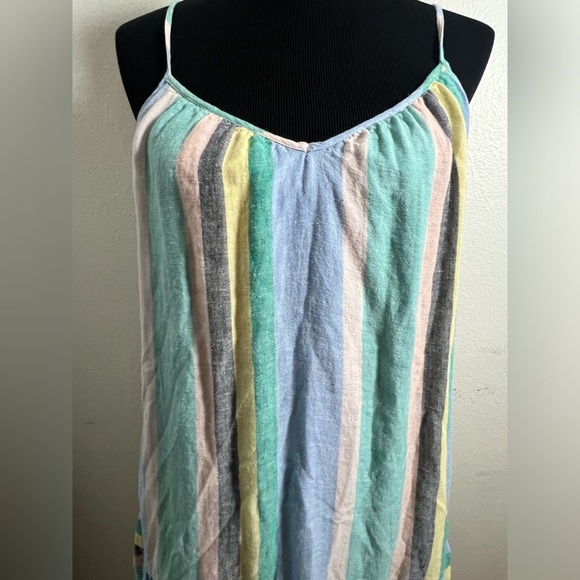 Rails Womens Ari Dress Small Blue Jamaica Stripe Spaghetti Strap Sundress - Picture 4 of 8